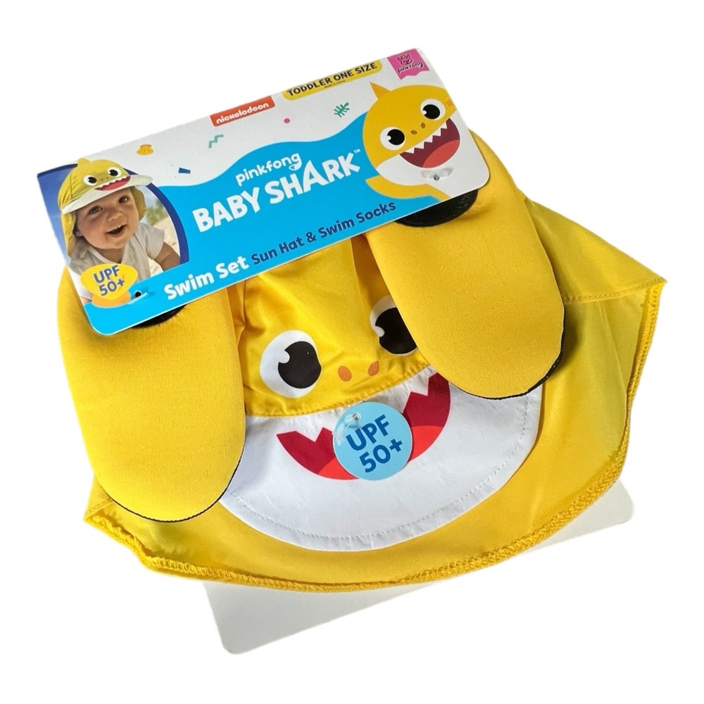BFNY Baby Shark Swim Set with Sun Hat and Swim Socks